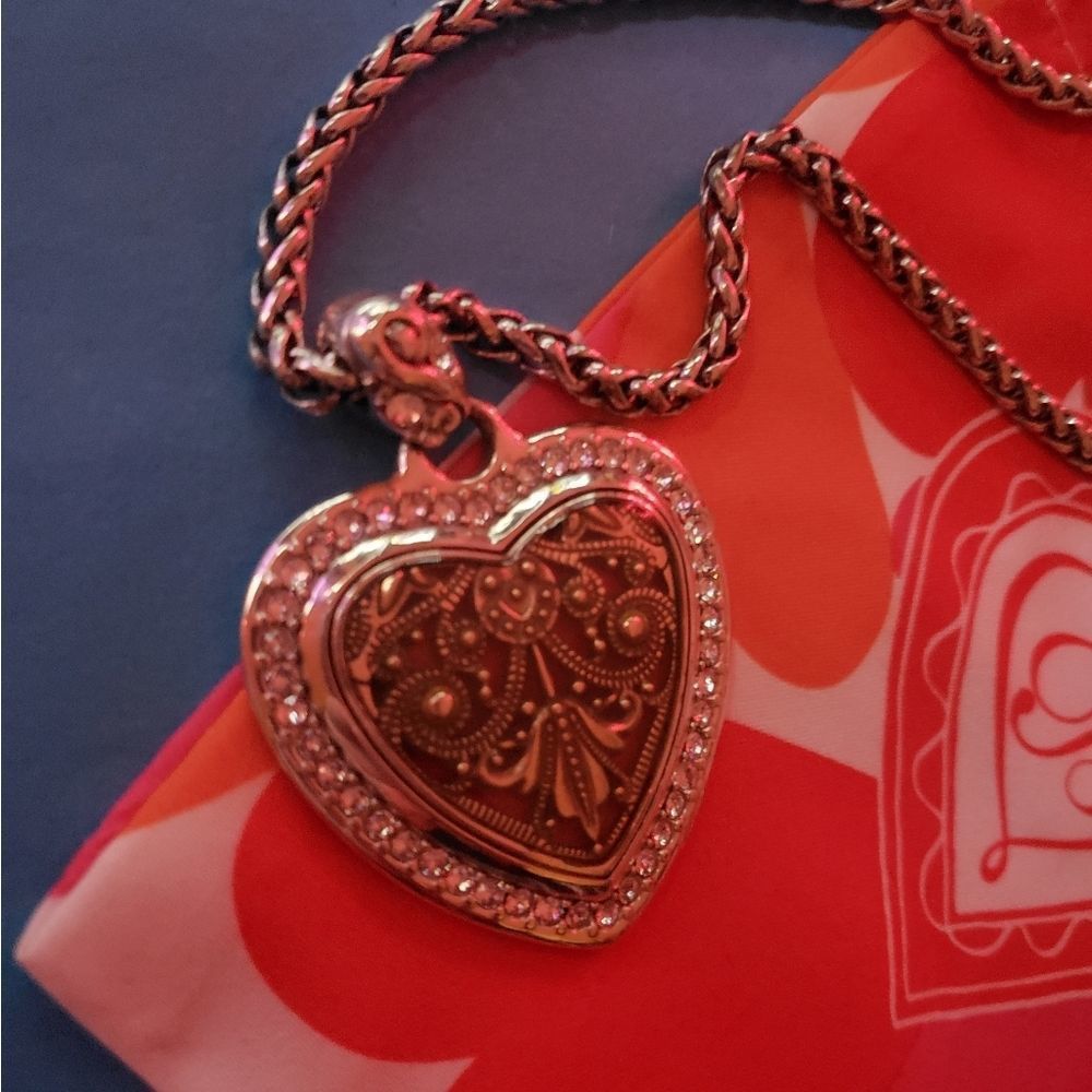 Brighton DEVOTION HEART RED SONG Crystals Necklace 😍 GORGEOUS! - Picture 3 of 10